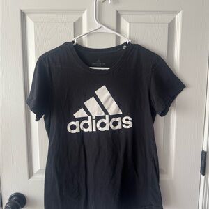 adidas Amplifier Tee  Black Graphic Print Short Sleeve T-Shirt Size M